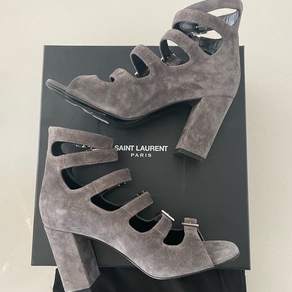 Saint Laurent Suede Gladiator Sandals - Picture 6 of 10